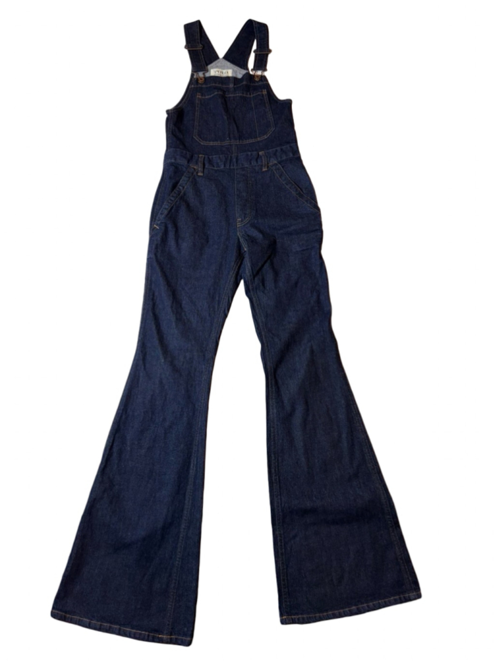 Polo Ralph Lauren Denim & Supply Dark Indigo Wash Flare Overalls Size 2